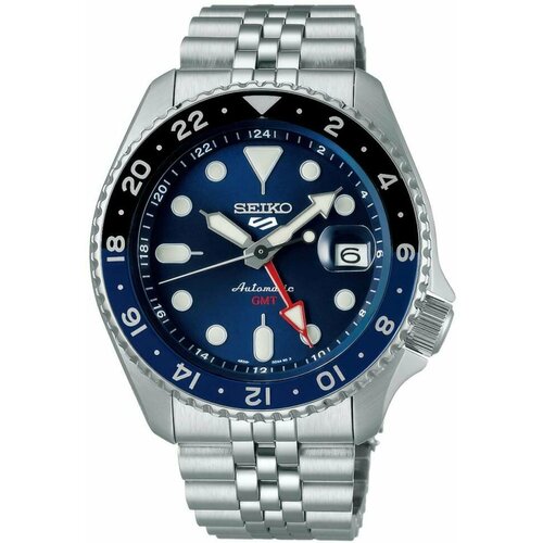 фото Наручные часы seiko 5 sports, серебристый/синий