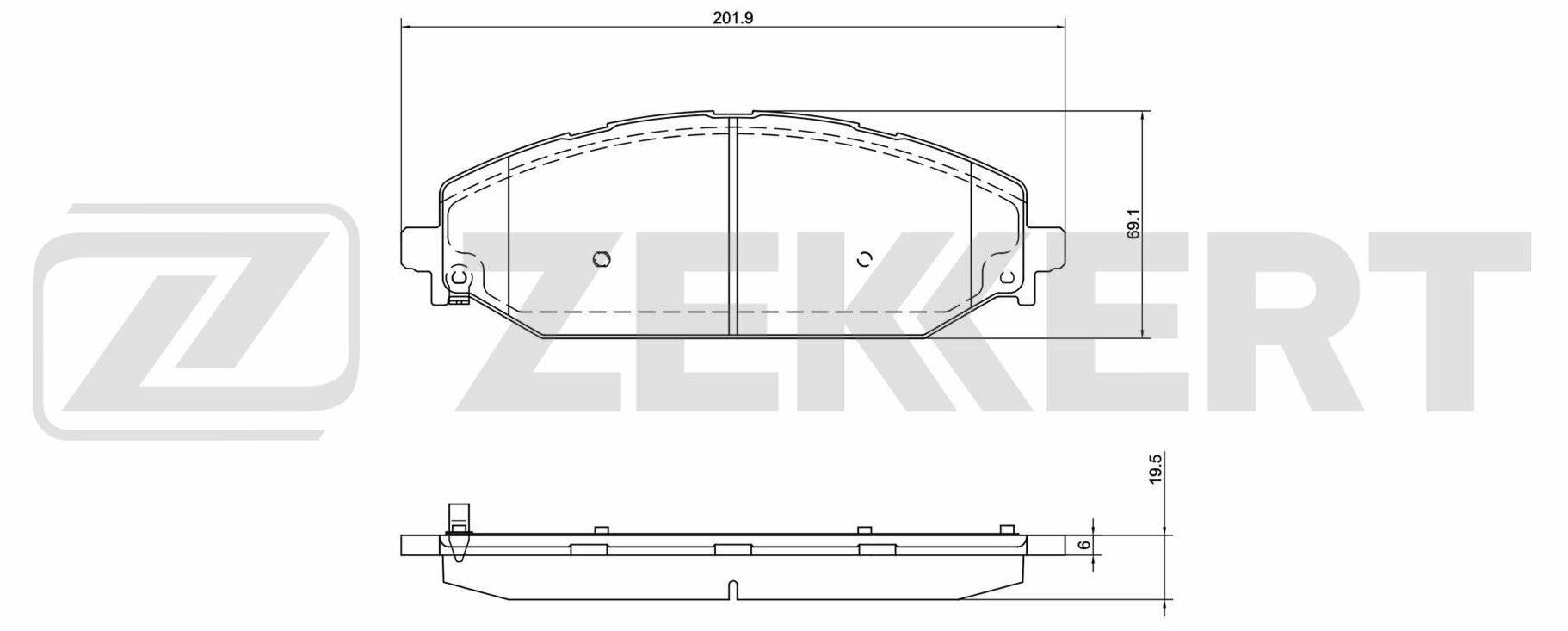 Тормозные колодки передние, для Джип Wagoneer II 21-, Гранд Wagoneer 21-, Додж Ram IV 20-, Ram 1500 V 18-, TRX 20- арт BS1556