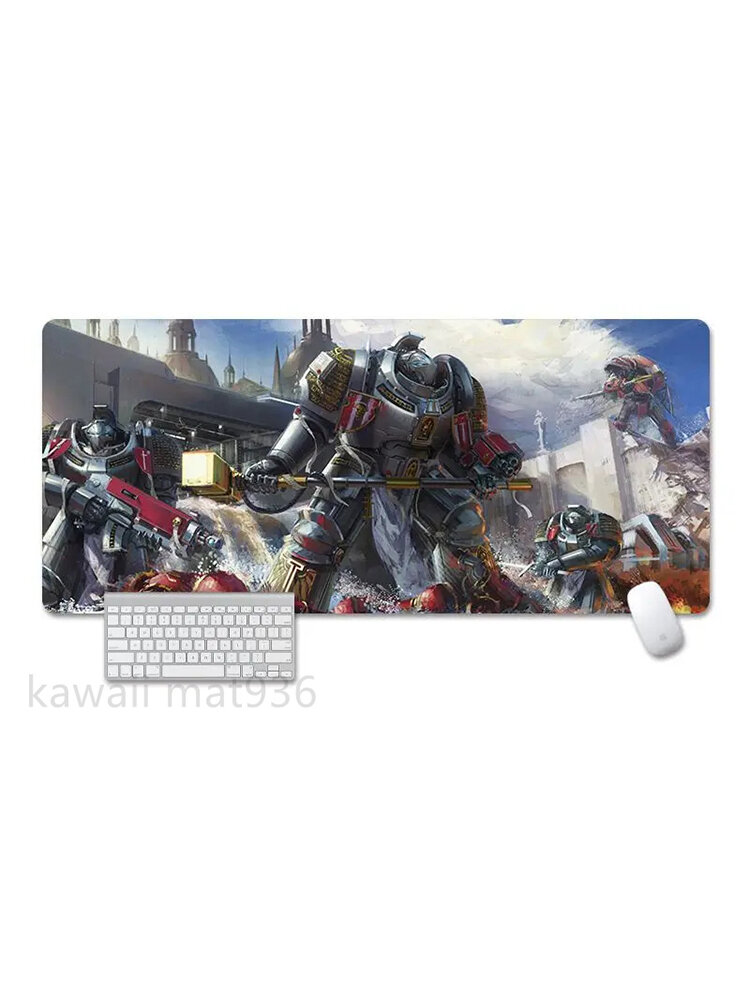 Коврик для мыши с игровой клавиатурой Warhammer 40K, настольный коврик для ноутбука, размер 40x90xxl