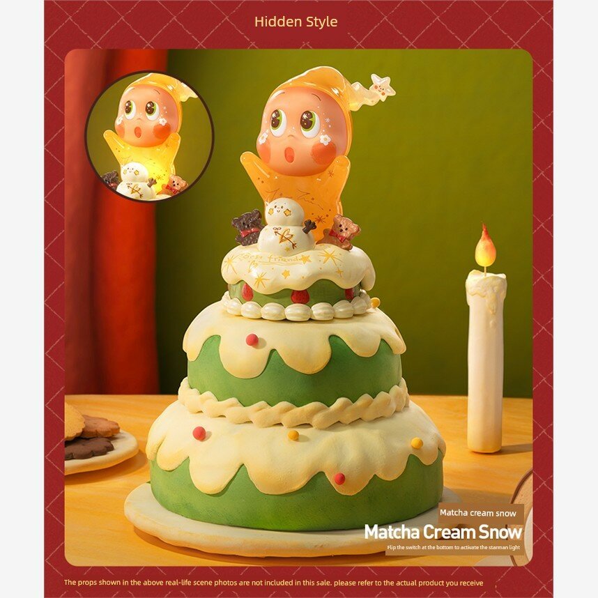 Pop Mart Star People Sweet Moments Series Скрытая фигурка 'Матча-крем снег' в слепом боксе