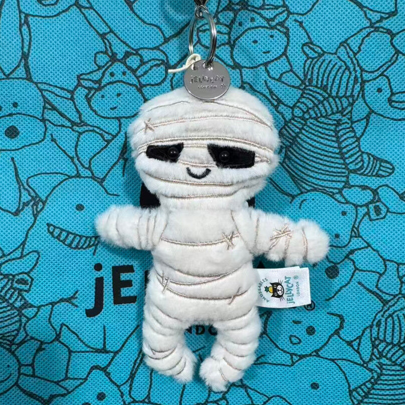 Плюшевый брелок Jellycat Mummy для сумки, подвеска, игрушка, подарок без пылевого мешка - 1 шт