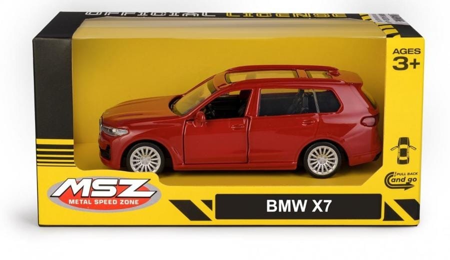Игрушечная машинка Daffi MSZ BMW X7, красный, 5 дюймов