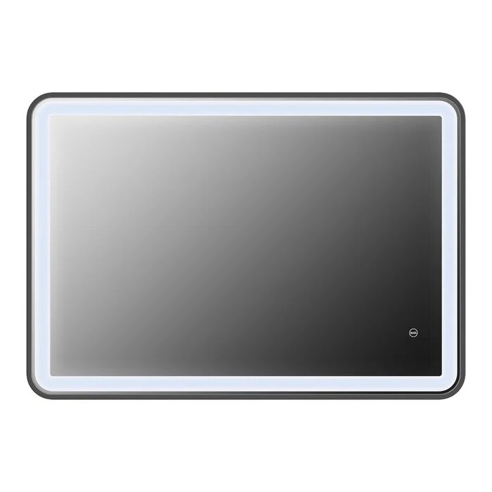 Зеркало IDDIS Cloud 100 со светодиодной подсветкой, 100, 2 см, с сенсорным управлением, черное, зеркало настенное в ванную