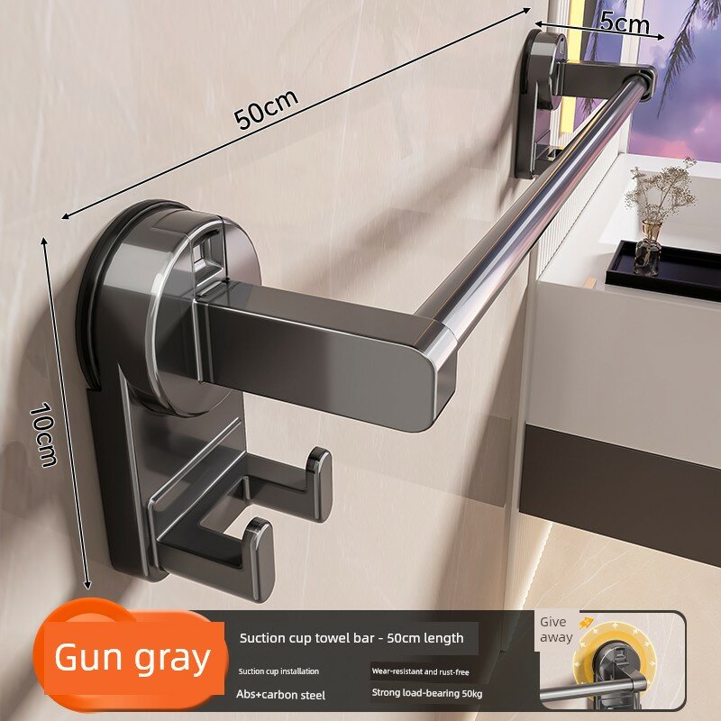 Адгезивный одинарный полотенцедержатель, длина 50 см, аксессуар для ванной комнаты, нержавеющая сталь