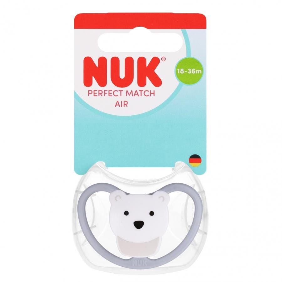 Пустышка NUK Perfect Match Air, мишка, 18-36 месяцев