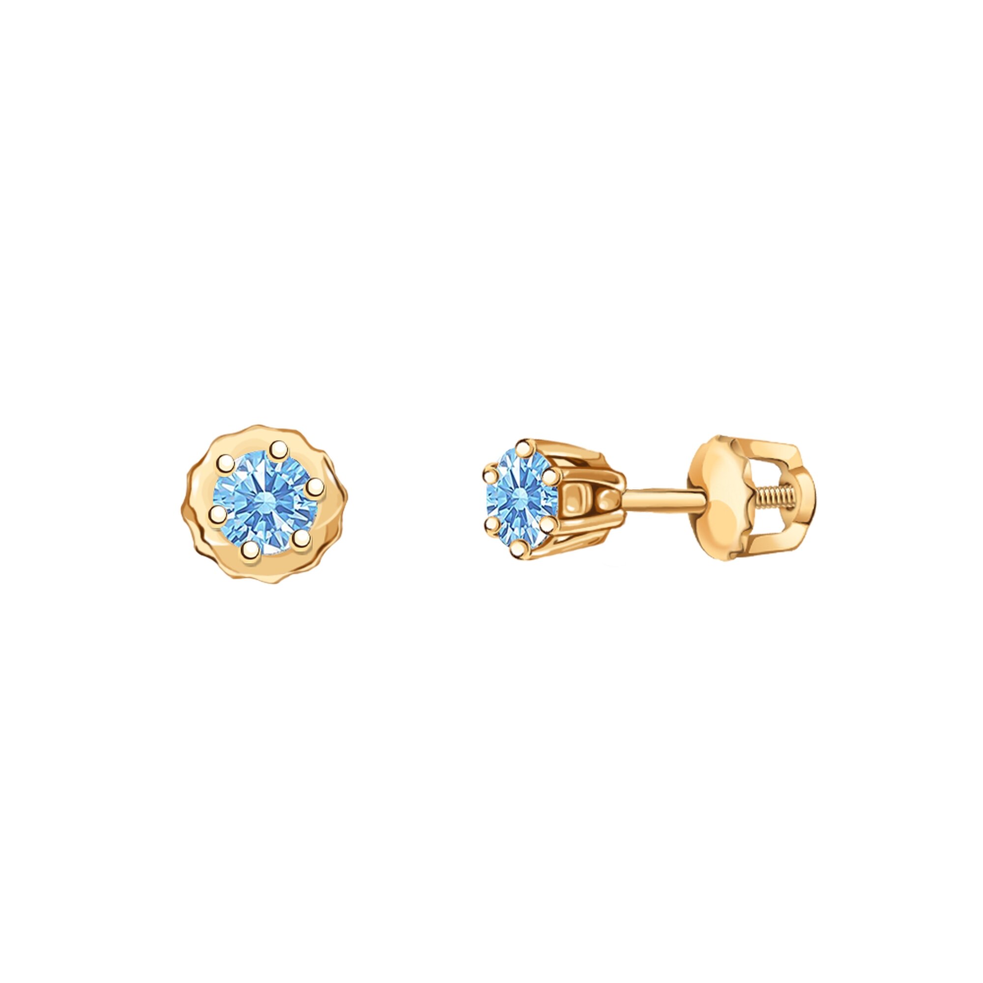 Серьги Diamant online, красное золото, 585 проба