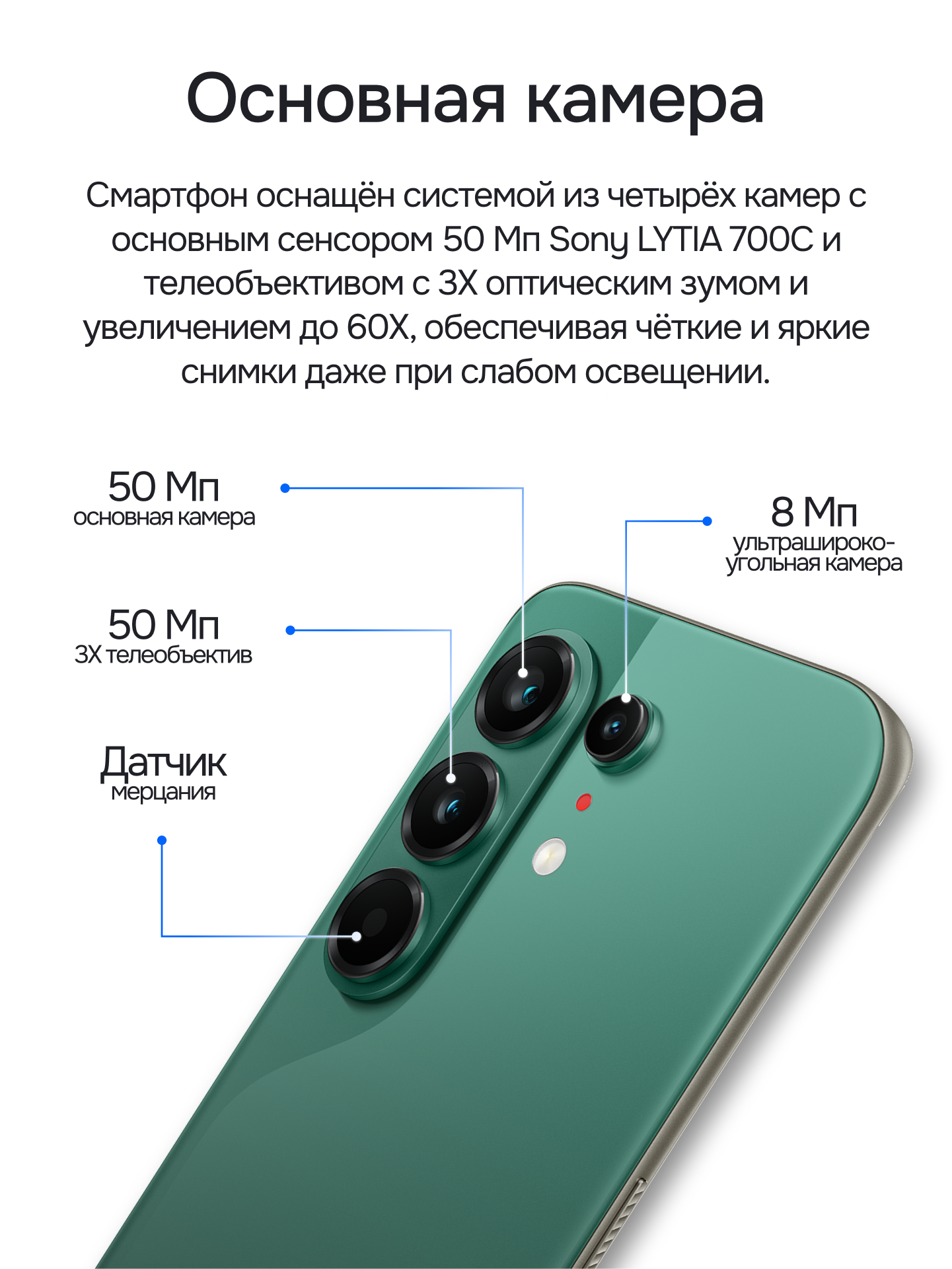 Смартфон TECNO Camon 50 Ultra 5G 12/256ГБ, Cypress Green (зеленый), +SIM, 6500 мА*ч, IP68/69/69K — фото 1