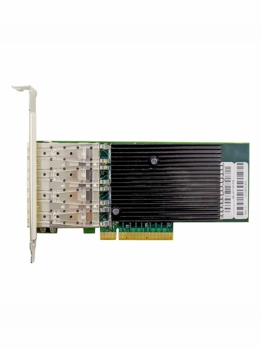 10G сетевая карта PCIe, 4SFP+, Intel X710, серверный LAN адаптер ORIENT XWT-INT710PE8 4SFP+ — фото 1