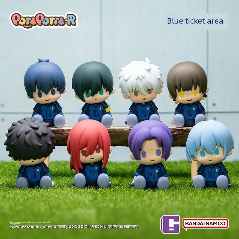 Bandai Blue Lock Chibi Фигурка Слепой Бокс Одна Случайная Персонаж Коллекционная Настольная Статуэтка Для