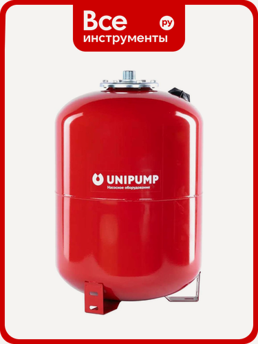 Изображение товара Расширительный вертикальный бак UNIPUMP РВ 35, углеродистая сталь, для систем отопления и горячего водоснабжения