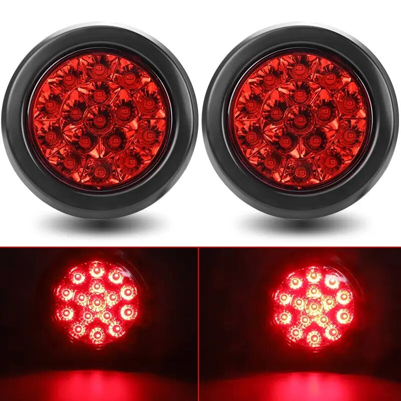 Красный задний фонарь 16 LED, 4 дюйма, 12В 24В