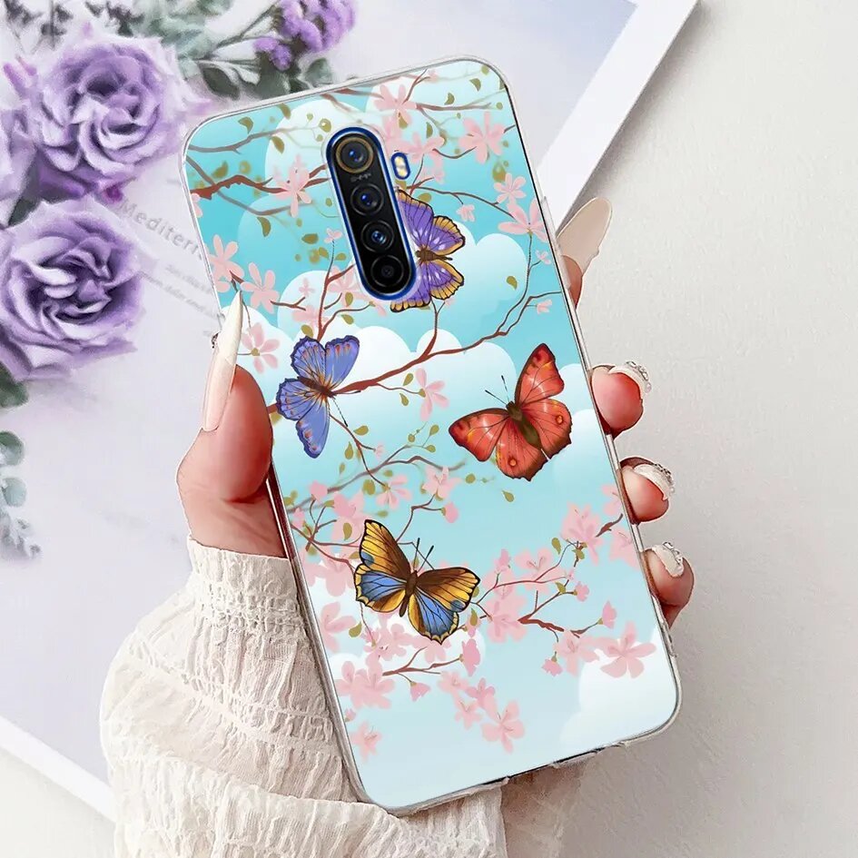 Чехол для Realme X2 Realme X2 Pro, чехол RMX1931 RMX1991, модный цветочный TPU-6021, For Realme XT