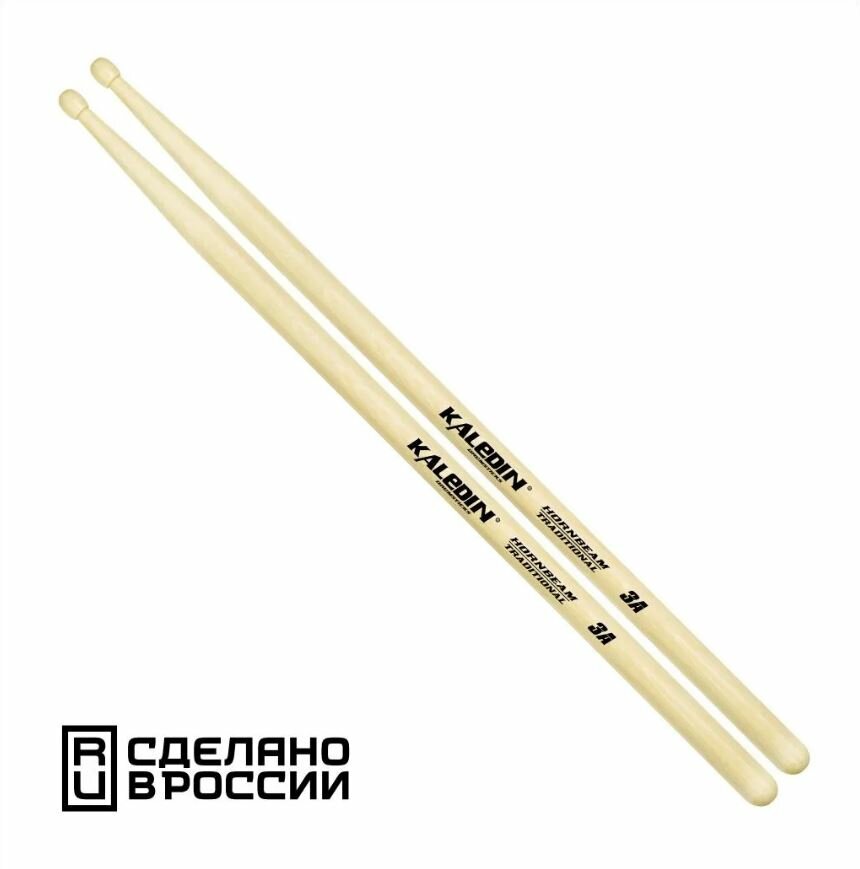 7KLHB3A 3A Барабанные палочки, граб, деревянный наконечник, Kaledin Drumsticks