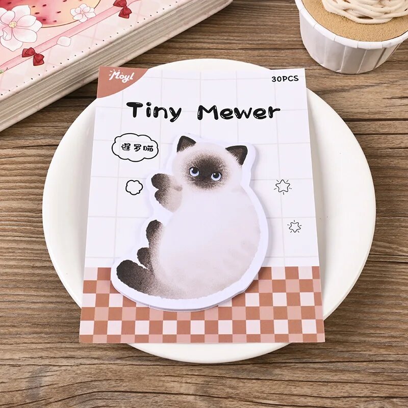 Наклейки котики Tiny Mewer, 30 шт, Белый, K