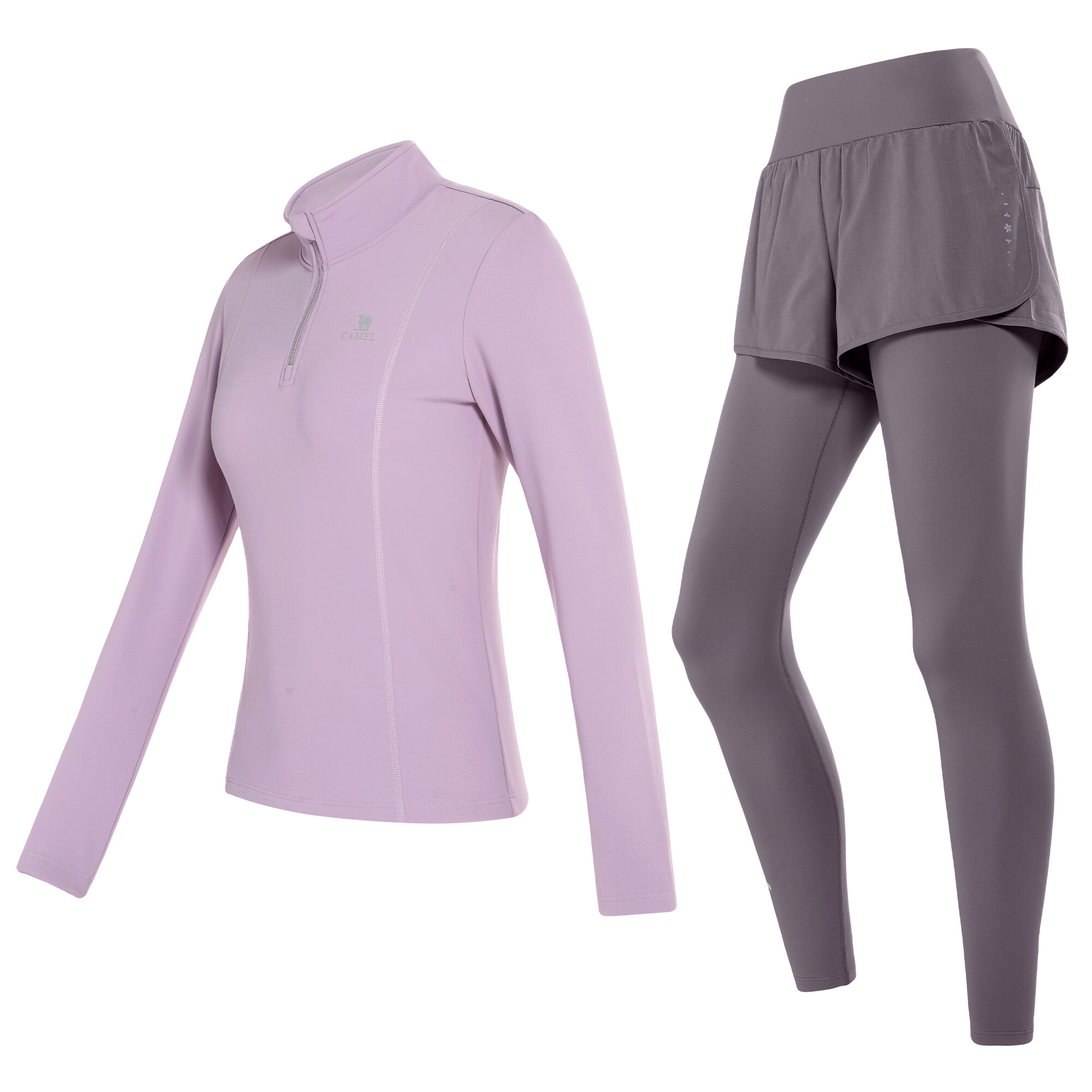 Фитнес-костюм женский CAMEL Urban Function Series, S EU, для йоги, Du Ru Purple