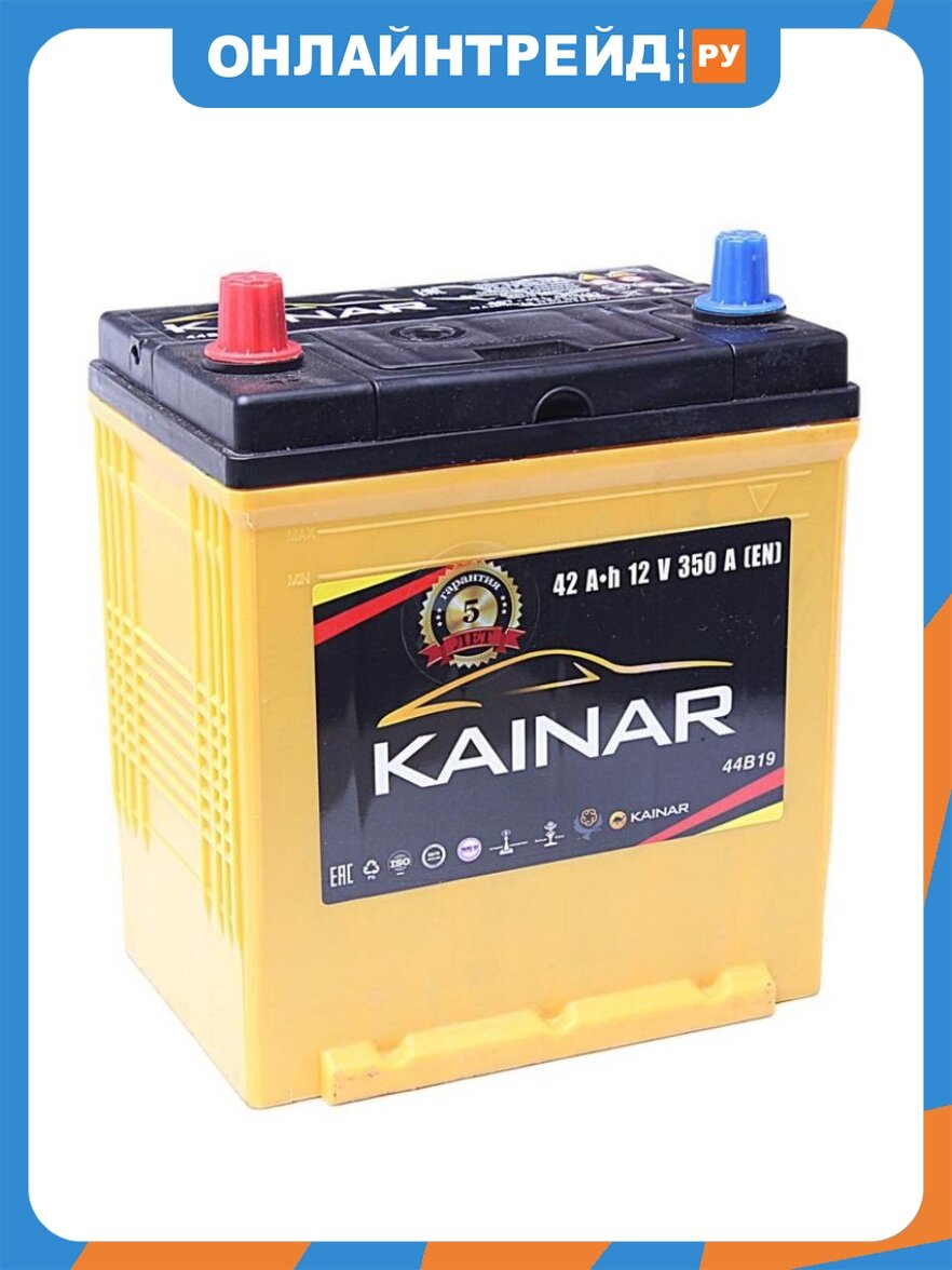 Аккумулятор Kainar Asia, 220x129x180, прямая полярность, 42 Ач, 6СТ42(1) 44B19R