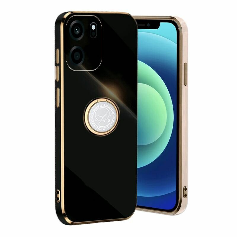 Чехол OnePlus Turbo 6V Мягкая силиконовая защита с гальваническим покрытием магнитное кольцо (OnePlus Turbo 6V)