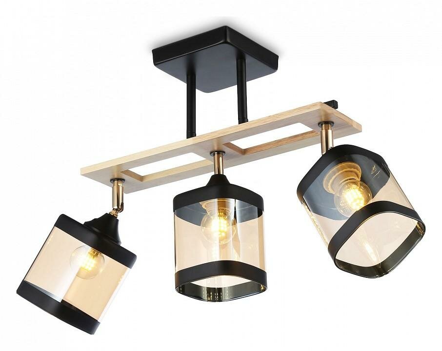 Люстра на штанге Ambrella Light TR TR9527 цвет плафона подвески Оранжевый, цвет арматуры Коричневый, Золото