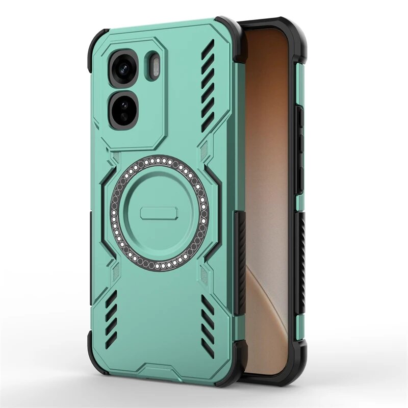 Чехол Vivo iQOO Z11 зеленый, противоударный