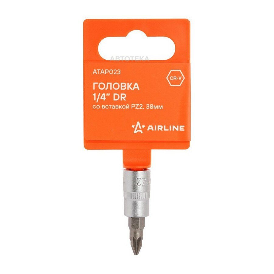 Головка 1/4" со вставкой PZ2. L=38мм AIRLINE ATAP023