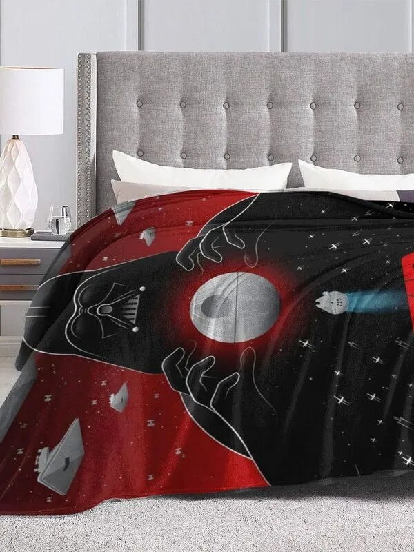 MXEB Плед с фотопринтом Star Wars Пледы Звёздные войны , Фланель, 100 см х 75 см