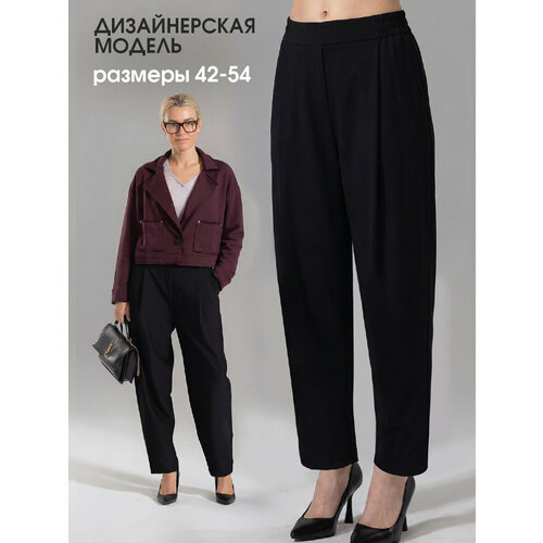 фото Брюки lk urban dress базовая коллекция, размер 42, черный/черный