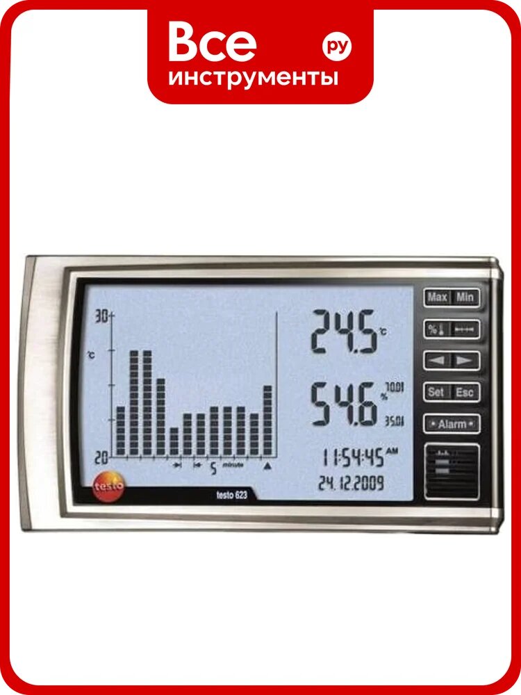 Термогигрометр TESTO 623, с функцией тренда, ЖК-дисплей, IP30