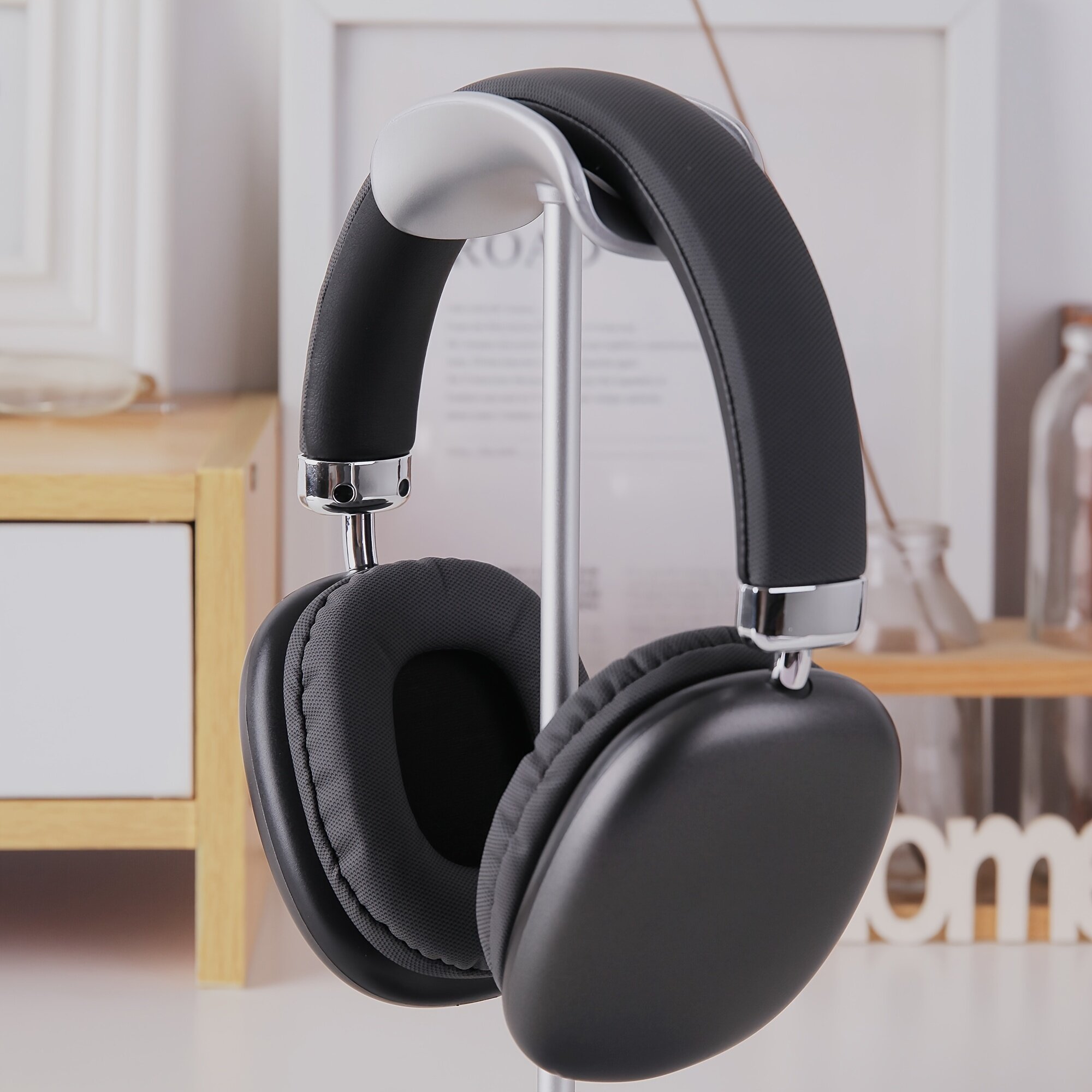 Беспроводные Bluetooth-наушники с шумоподавлением и длительным временем работы, полноразмерные, цвет черный