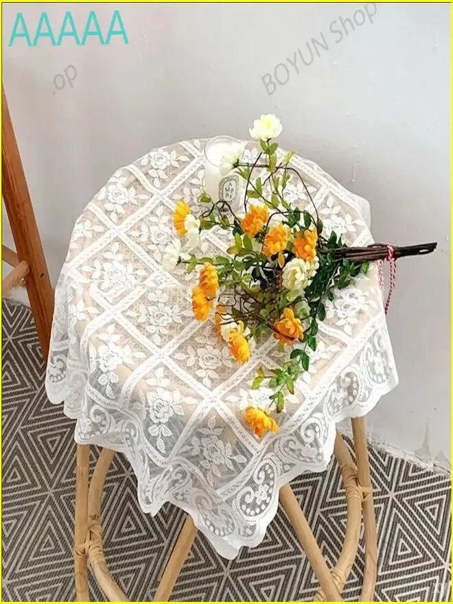 Скатерть Полиэфирный шелк 90x90см