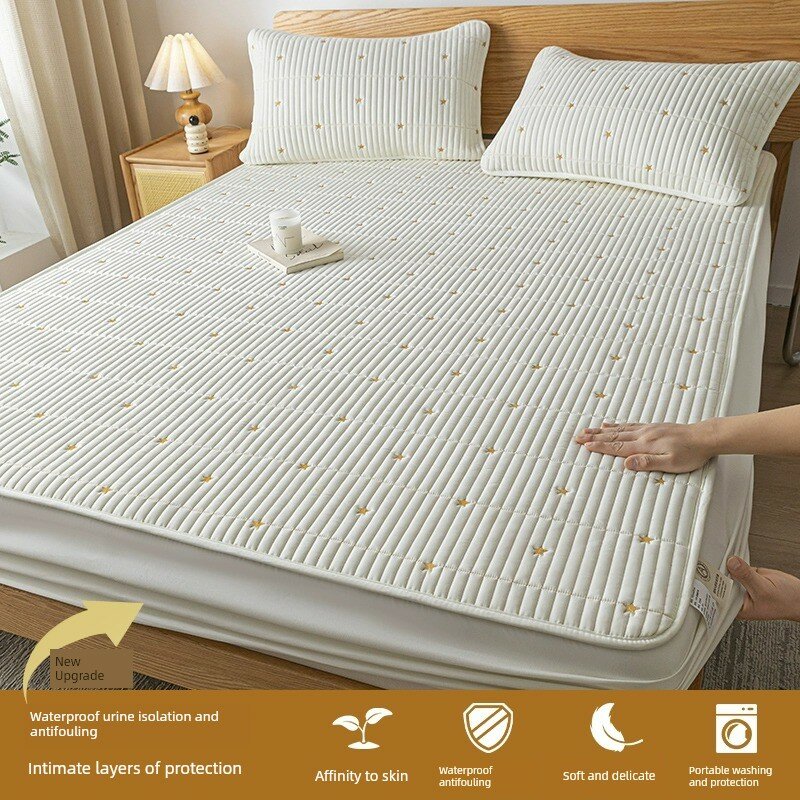 Star Wish Svetlyy Belyy A-Klass Detskiy Vodoneprochnyy Plyus 90x200cm Podkhodit Dlya Matrassa 5-28cm