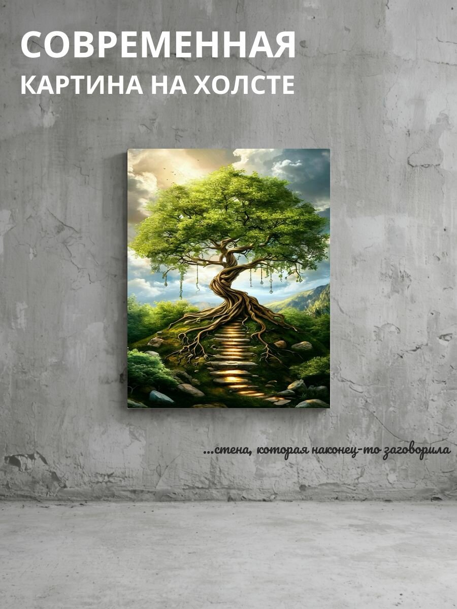 Картина на холсте Дерево 30x40 см