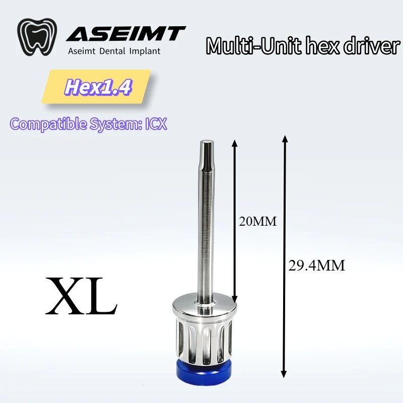 Динамометрический ключ-отвертка ASEIMT для имплантатов 1.2 Hex 1.4 Hex- X.Long