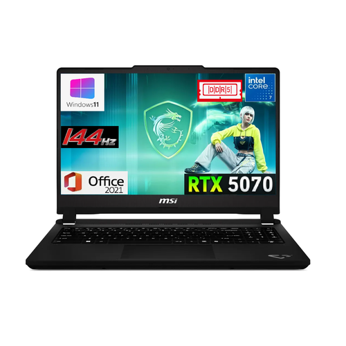 фото Ноутбук игровой msi 15.6" ips 144гц, core 7 240h (до 5.2ггц), 16 gb ddr5, ssd 1 tb, rtx 5070-8 gb, win 11 pro+office
