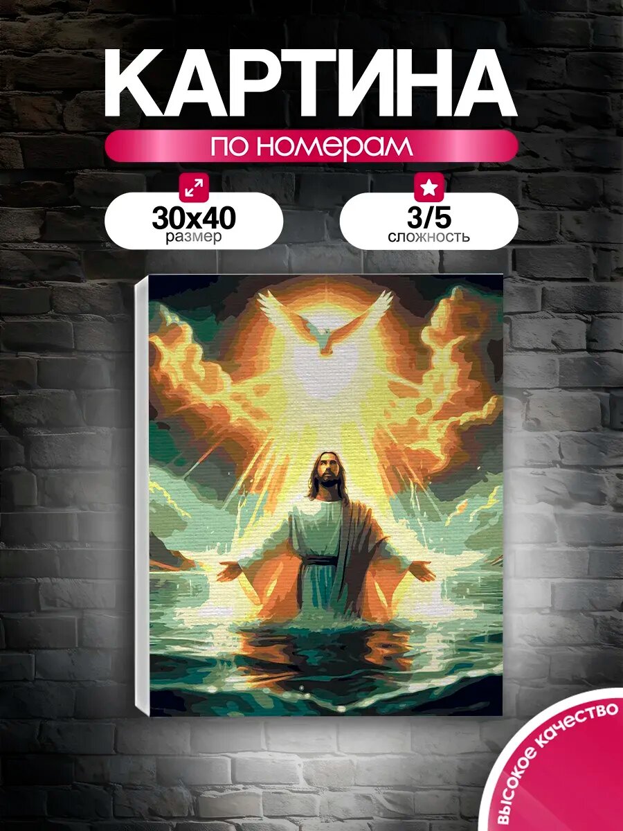 Картина по номерам 30x40 Иисус Христос