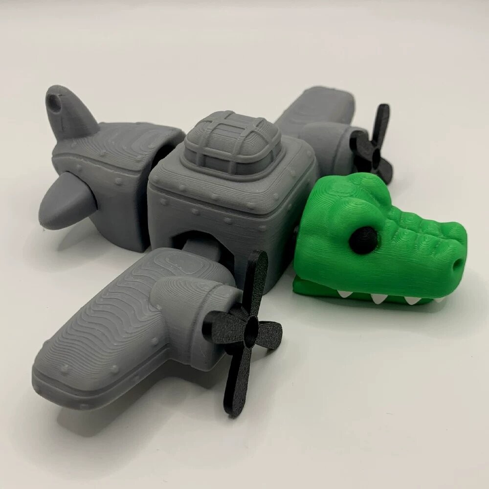 3D Printed Новая Рыба-Бомбардир Крокодил Фигурка с Подробным Дизайном