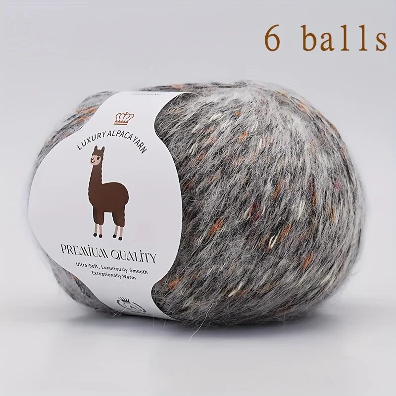 Пряжа альпака кардная 6 штук 10