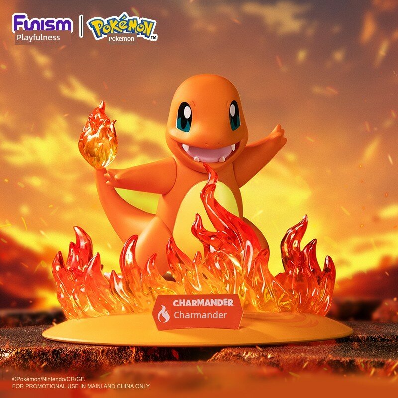 Charmander - Огненный тип, фигурка покемона, 10 см, официальный аниме-коллекционный товар, слепой бокс