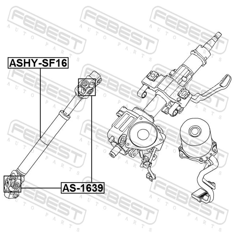 Вал карданный рулевой (FEBEST ASHY-SF16)