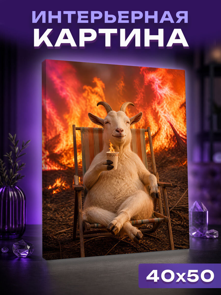 Интерьерная картина Спокойствие среди огня