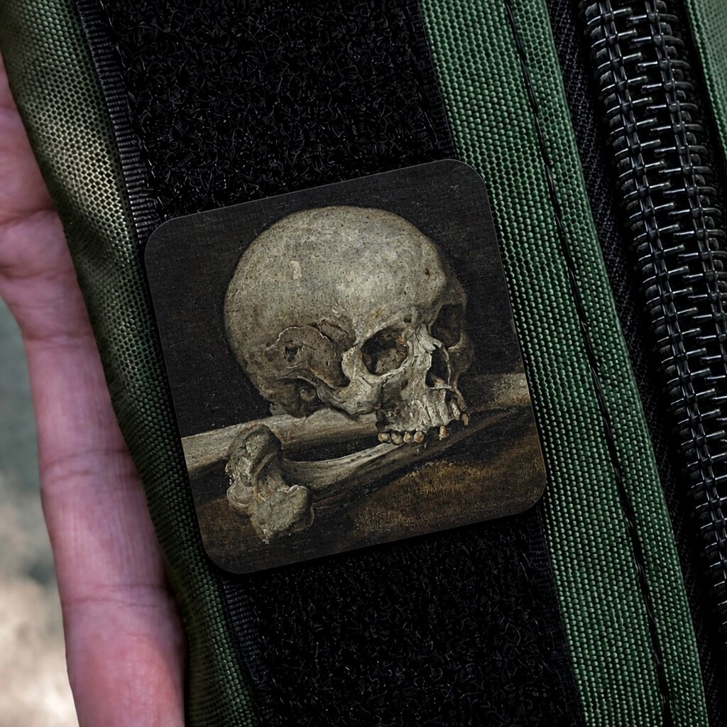 Патч Шеврон на липучке "Смерть Череп Скелет Memento Mori"