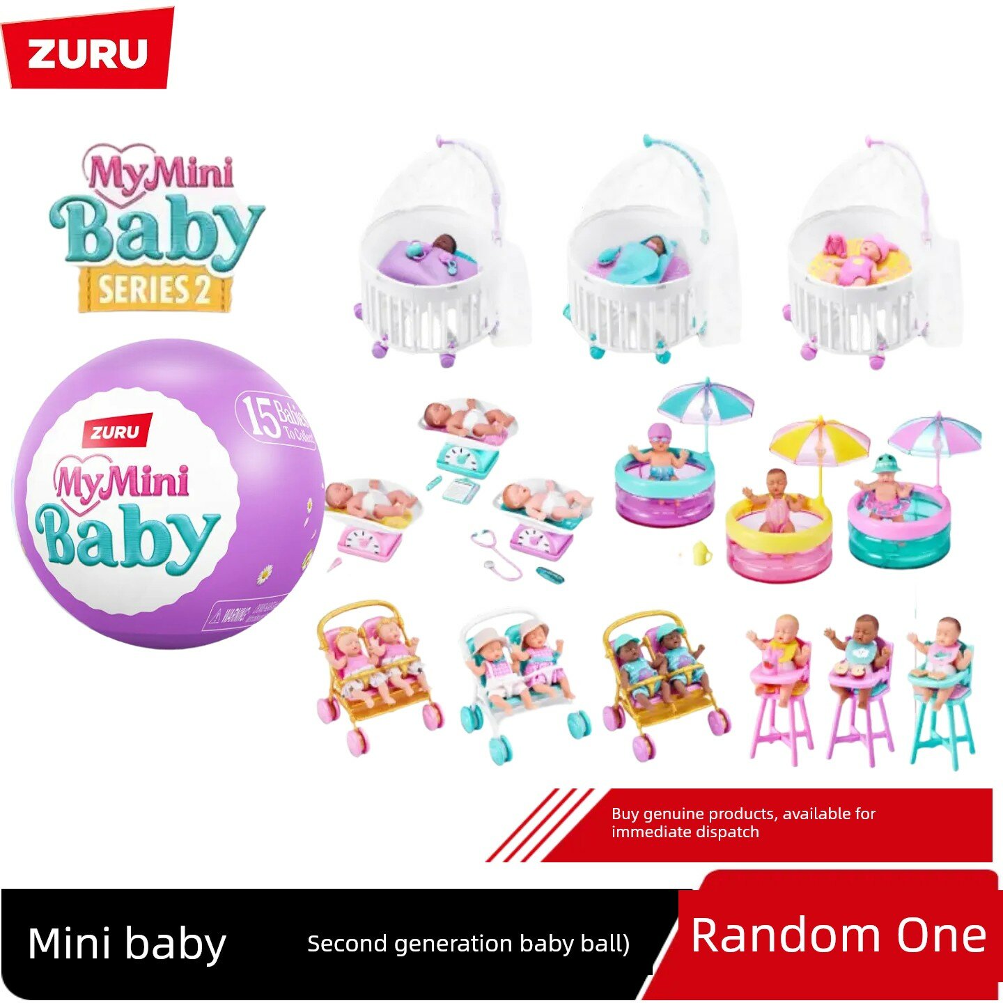ZURU Мини-кукла Baby Born Серии 2, случайная 1 шт, силиконовая кукла, коробка-сюрприз, игрушка