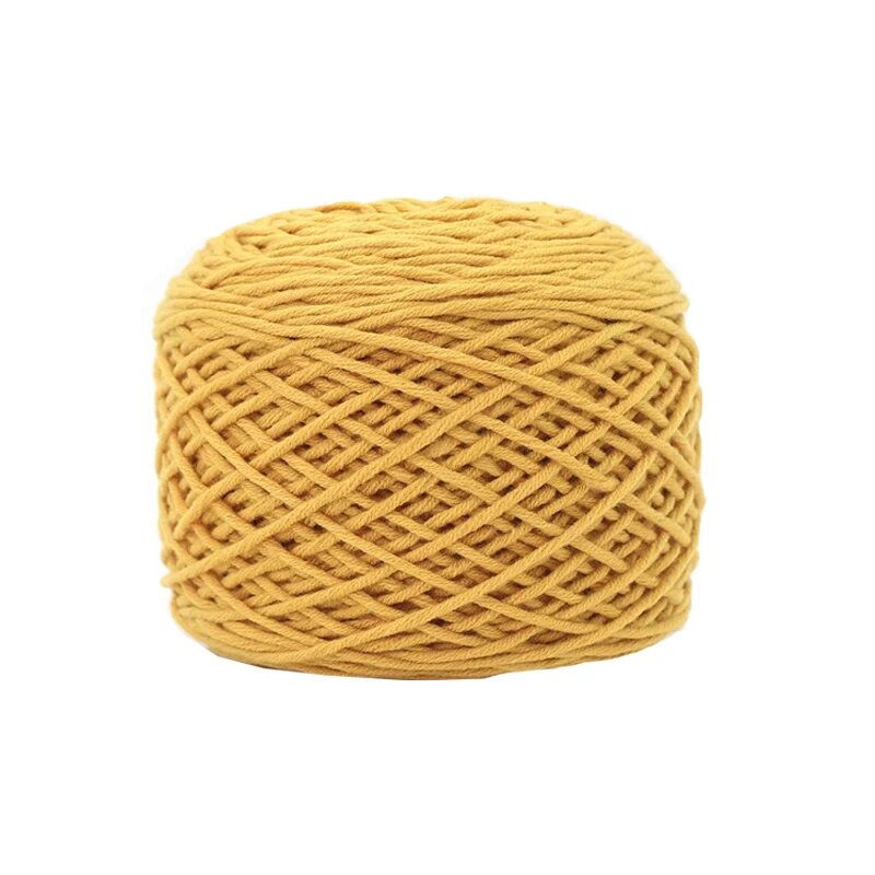 Хлопковая пряжа для тафтинга 100 м 8 нитей 5 мм 69 цветов Желтый, Color 15