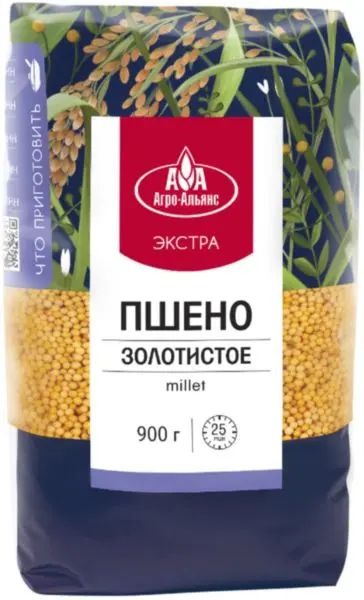 Крупа Пшено Экстра Агро-Альянс, 900г х 2шт