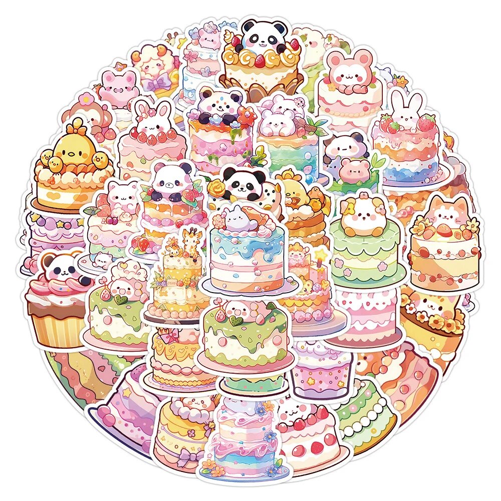 Набор наклеек с животными Rspctou 60PCS