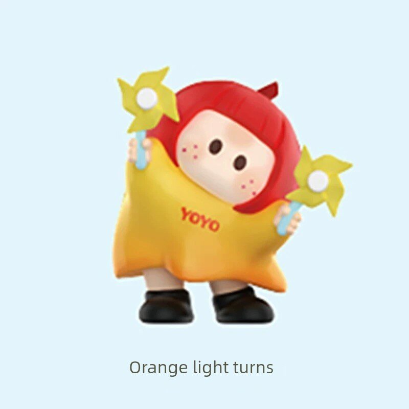 Официальный бокс-сюрприз Miniso Yoyo Right Right серии Cute Tilt Orange Light Spin фигурка 1 шт