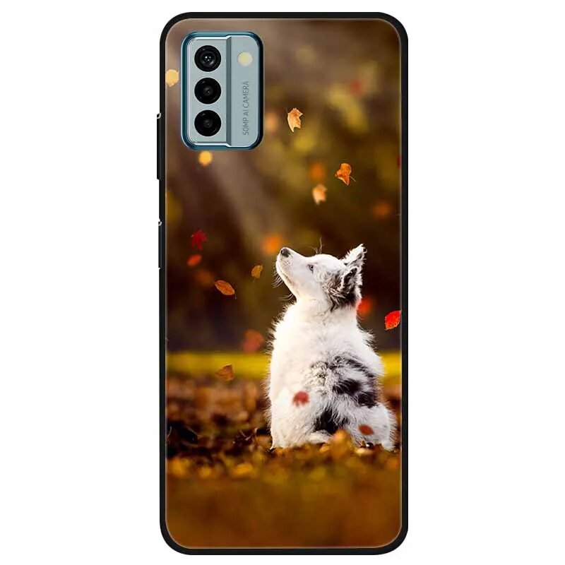 Чехол для Nokia G310: Собака в осеннем парке, Цвет 18