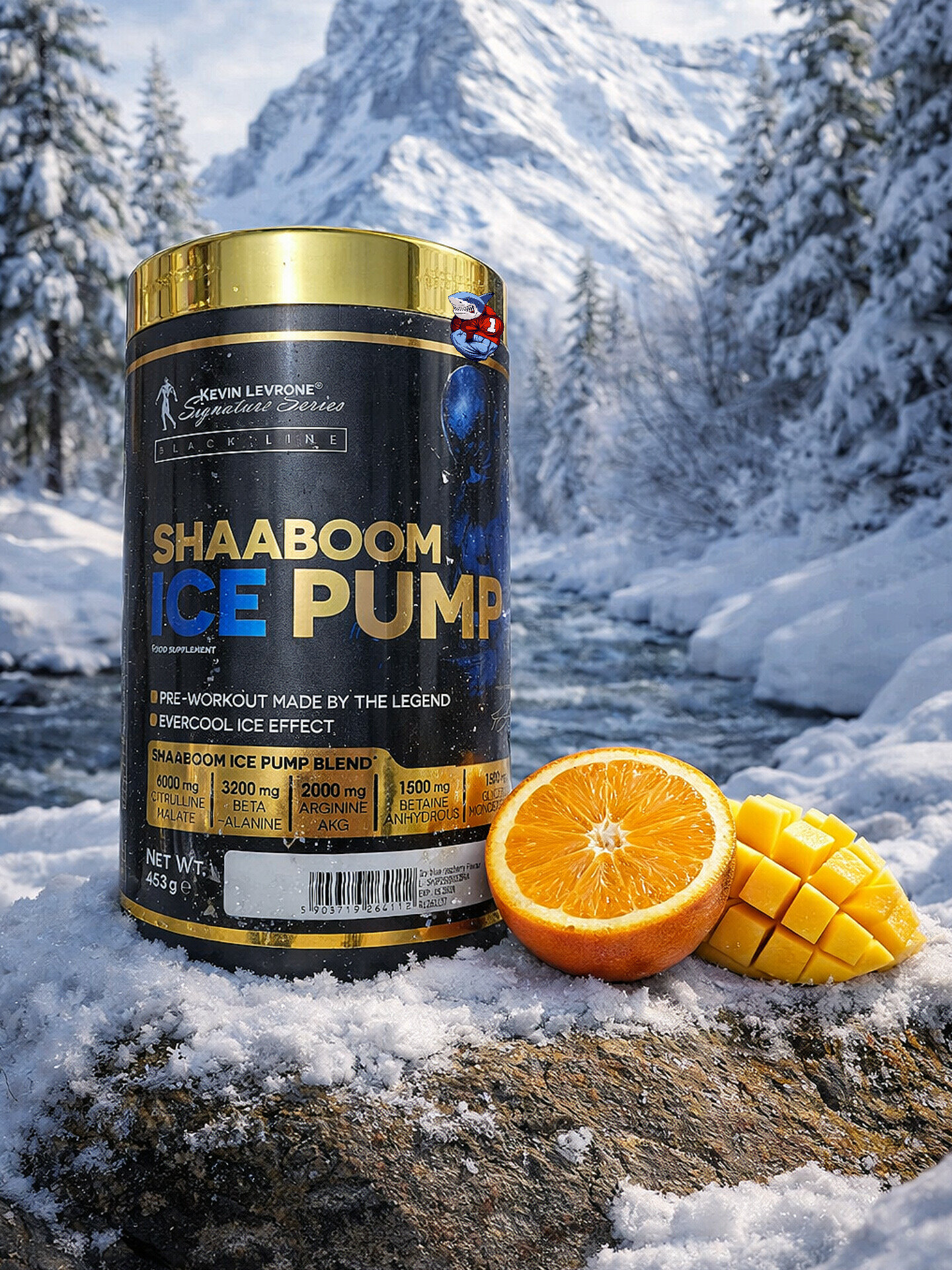 Shaboom Ice Pump от Kevin Levrone 50 порций предтренировочный комплекс. Апельсин манго