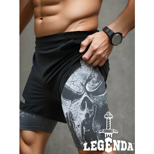 фото Шорты спортивные legenda gym, размер l, черный