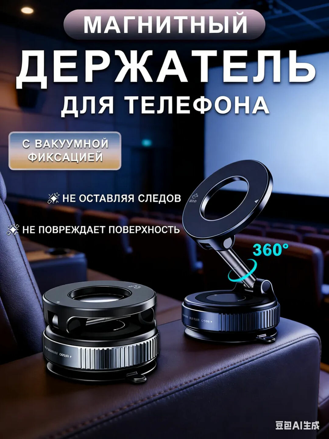 Держатель автомобильный Magnit K007, для Apple, магнитный, чёрный