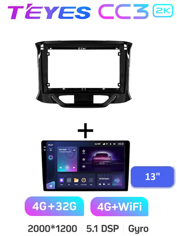 Магнитола 13" Teyes CC3 2k 4/32 Gb LADA X-ray Xray 2015-2019